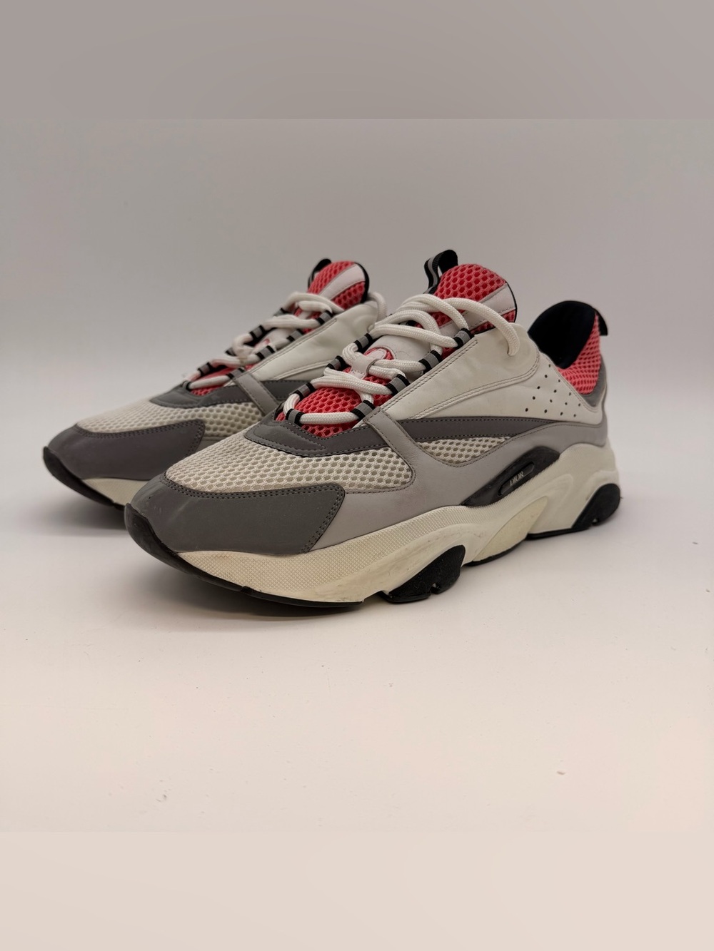 Dior B22 Sneakers Grey White Pink EU 47 (US13) Made in Italy